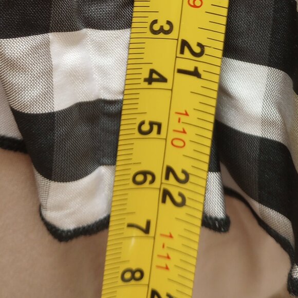 Black & White Gingham Tailored Designer Button Up Blouse Beluva by Firuze USA - Picture 5 of 6